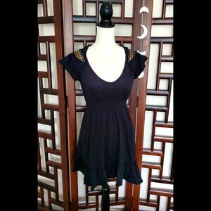 Women's Black Hooded Top (Size M)